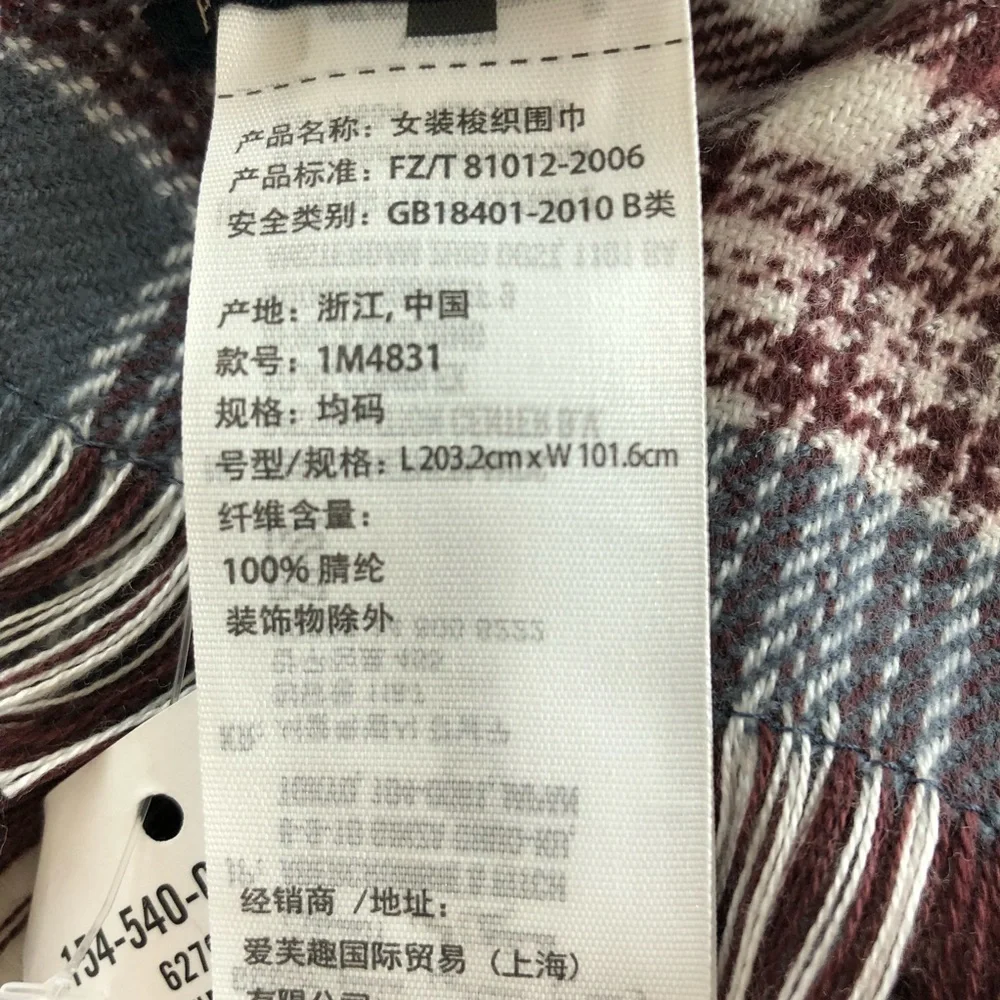 Abercrombie & Fitch Plaid Oversized Scarf
